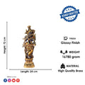  This Delicate Krishna Black Brass Idol beautifully captures the divine charm and grace of Lord Krishna. Crafted from high-quality black brass, the intricate detailing of this idol brings a sense of serenity and spirituality to any space. 