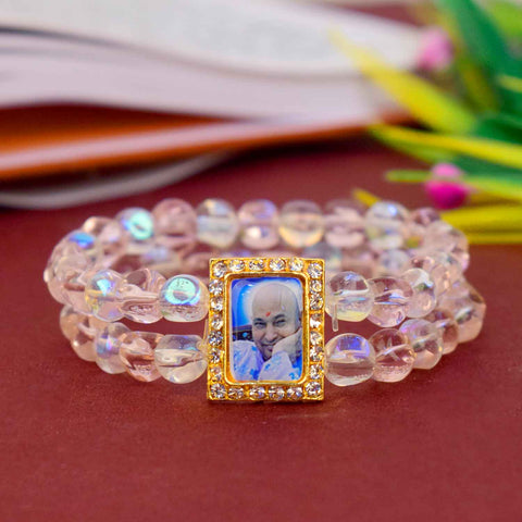 3. Alt Text for Image:
Guruji Bracelet with white and pink beads, handcrafted with care, perfect for daily wear, spiritual occasions, and festive gifting. India’s Largest Pooja Accessories Brand – www.satvikstore.in