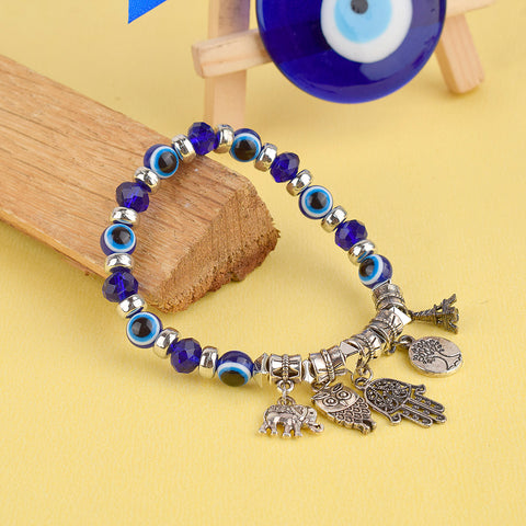 Stunning Evil Eye Bracelet for Girls and Women with a protective evil eye charm, adding both elegance and spiritual protection. India’s Largest Pooja Accessories Brand – www.satvikstore.in