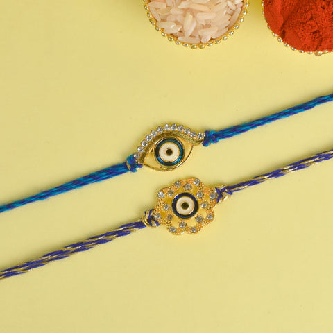 Set of 2 Traditional Rakhis for Brothers with Roli Chawal and Ram Sita Stickers – Raksha Bandhan Gift Pack. India’s Largest Pooja Accessories Brand - www.satvikstore.in