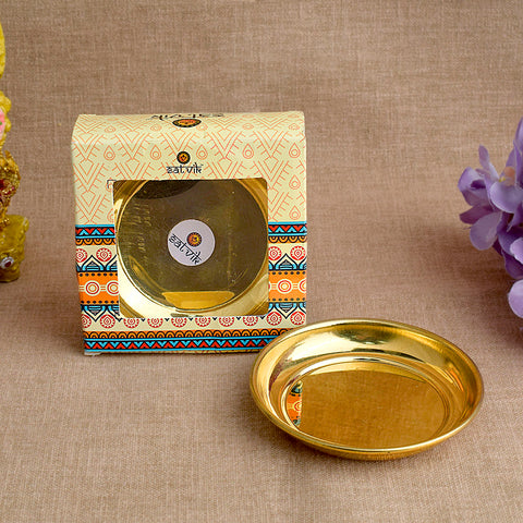 Pure Brass Gopal Ji Bhog Thali Set is a beautifully crafted, sacred offering tray made from high-quality brass, designed for presenting offerings during worship of Lord Krishna. Ideal for Pooja and spiritual ceremonies – India’s Largest Pooja Accessories Brand – www.satvikstore.in